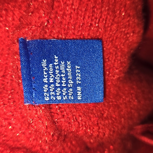 Apt. 9 Cozy Sequin Tunic w/ Detachable Scarf Collar Red Size L NWT - Picture 5 of 7